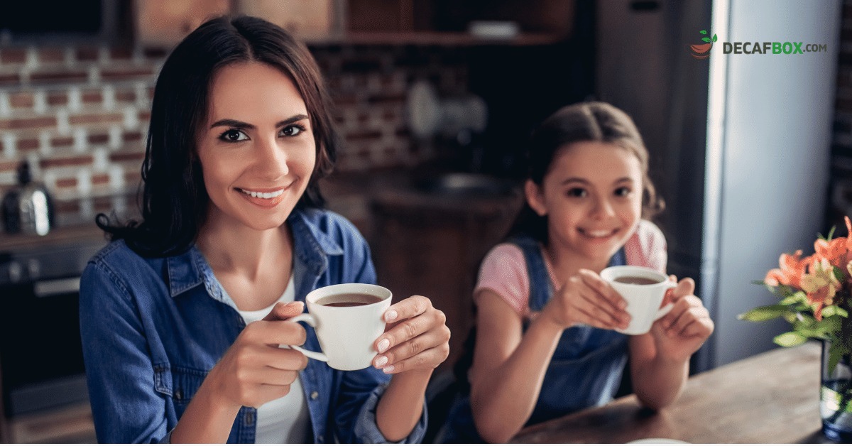 Is it ok for a child to drink decaf coffee?